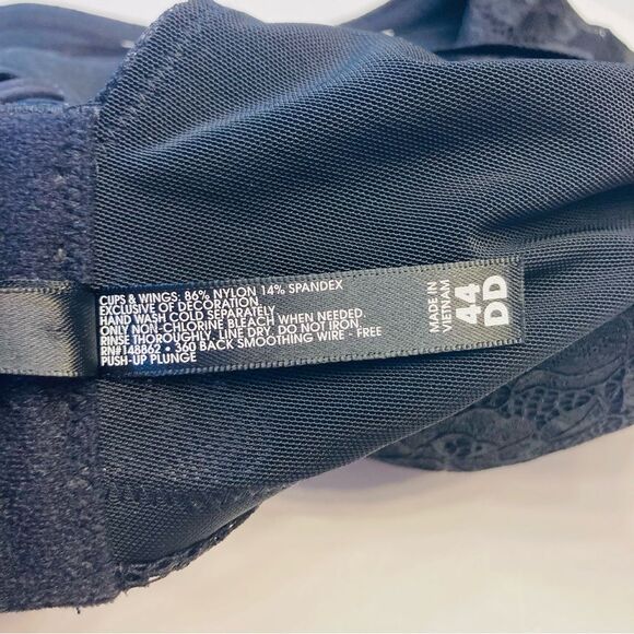 Torrid Curve Dream Wire Free Push Up Plunge Lace Bra Plus Size 44DD Black NEW - Picture 11 of 11